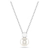 Swarovski Matrix Pendant Crystal Pearl, Round Cut, White, Rhodium Plated 5693897