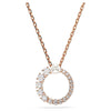 Swarovski Matrix Pendant Crystal Pearl, Round Cut, White, Rose Gold-Tone Plated 5692265