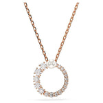 Swarovski Matrix Pendant Crystal Pearl, Round Cut, White, Rose Gold-Tone Plated 5692265