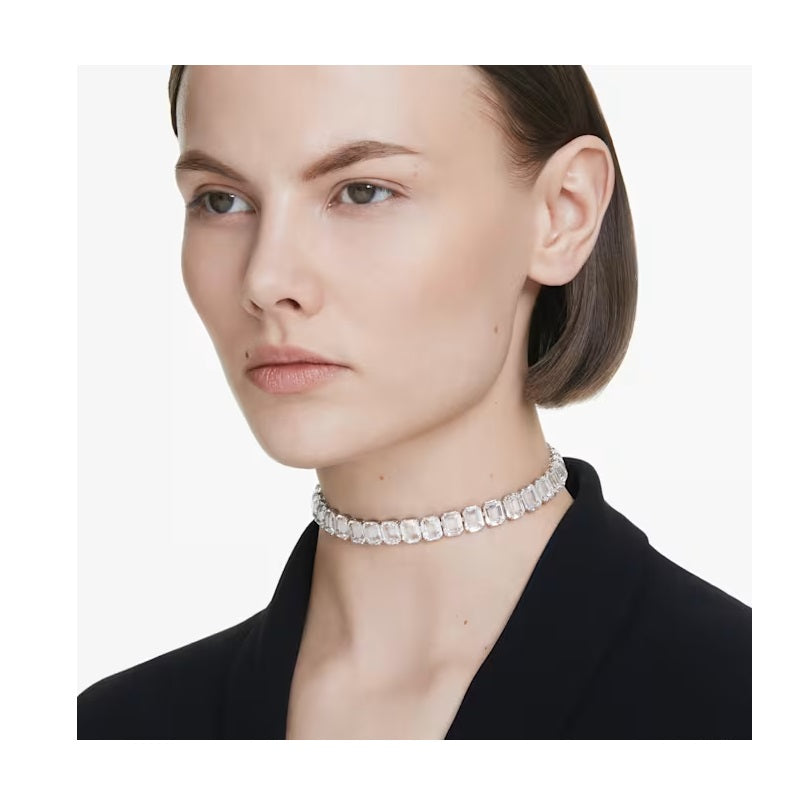 Swarovski Millenia choker Octagon cut, White, Rhodium plated 5696292