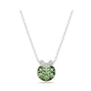 Swarovski Bella V pendant Round cut, Green, Rhodium plated 5724285