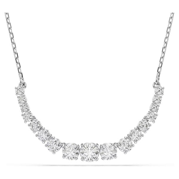 Swarovski Matrix Necklace Gradient Of Round Cuts, White, Rhodium Plated 5705396