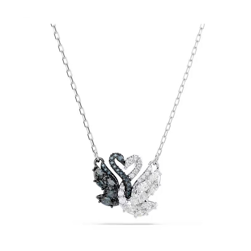 Swarovski Swan pendant, Black, Rhodium plated5705721