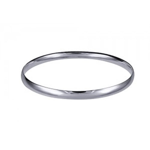 Parrys Jewellers Sterling Silver Solid Comfort Fit Bangle 64mm