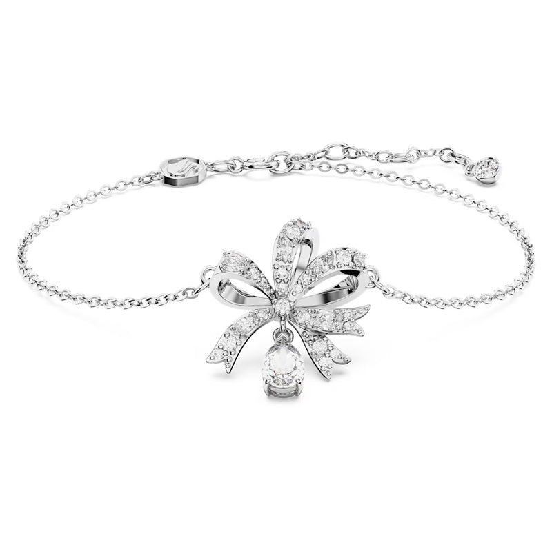 Swarovski Volta Bracelet Bow, White, Rhodium Plated 5647581