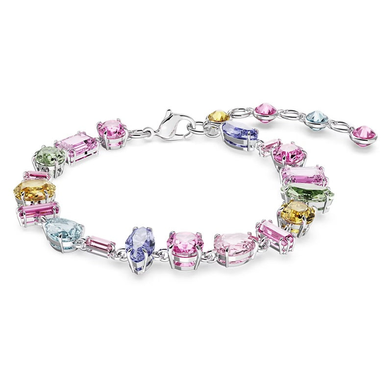 Swarovski Gema bracelet M Mixed cuts, Multicoloured, Rhodium plated 5656427