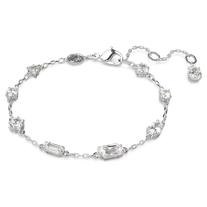 Swarovski Mesmera bracelet M Mixed cuts, Scattered design, White, Rhodium plated 5661530