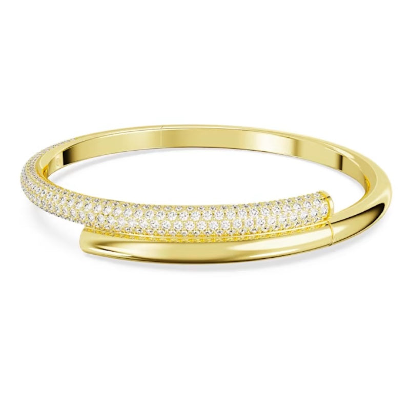 Swarovski Dextera bangle Magnetic closure, White, Gold-tone plated 5674979