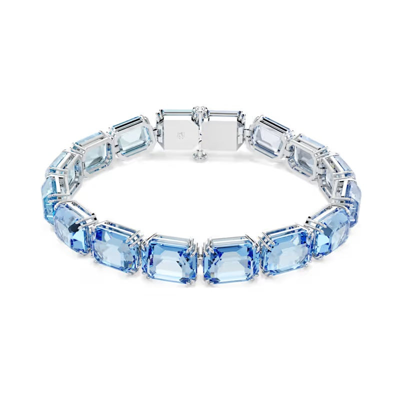 Swarovski Millenia bracelet Octagon cut, Colour gradient, Blue, Rhodium plated M 5694135