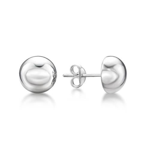 Parrys Jewellers Sterling Silver 8mm Half Round Hollow Ball Stud