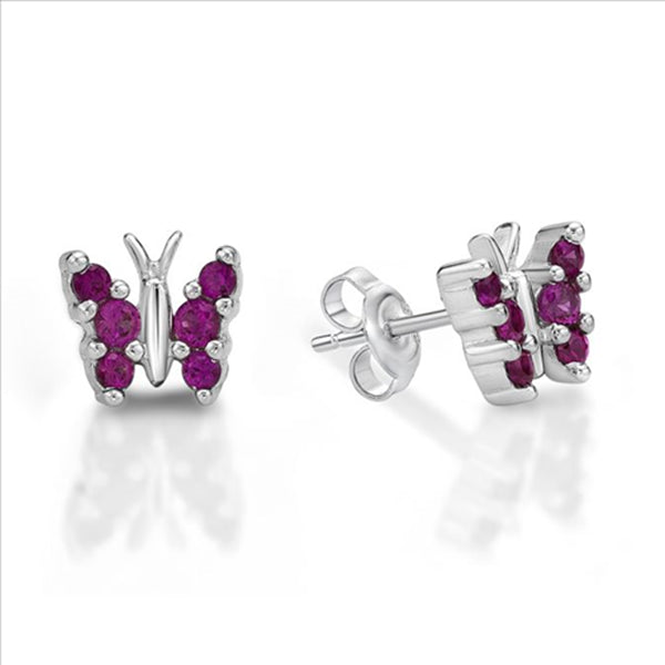 Parrys Jewellers Sterling Silver Butterfly Studs