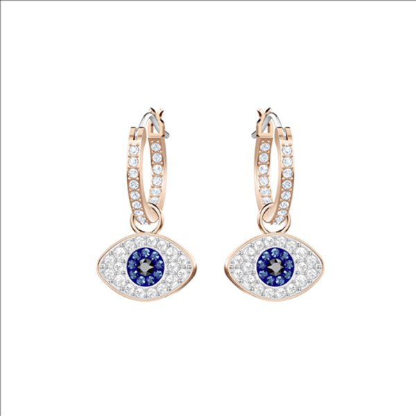 Swarovski crystal duo:pe mini hoop evil eye 5428587