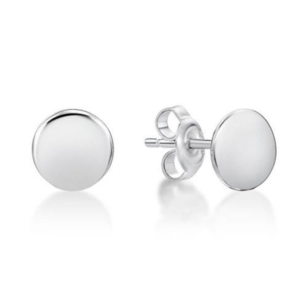 Parrys Jewellers Sterling Silver 6mm Disc Stud Earrings