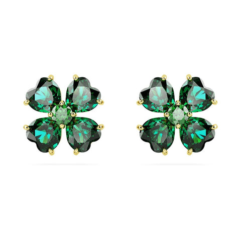 Green stone sales gold studs