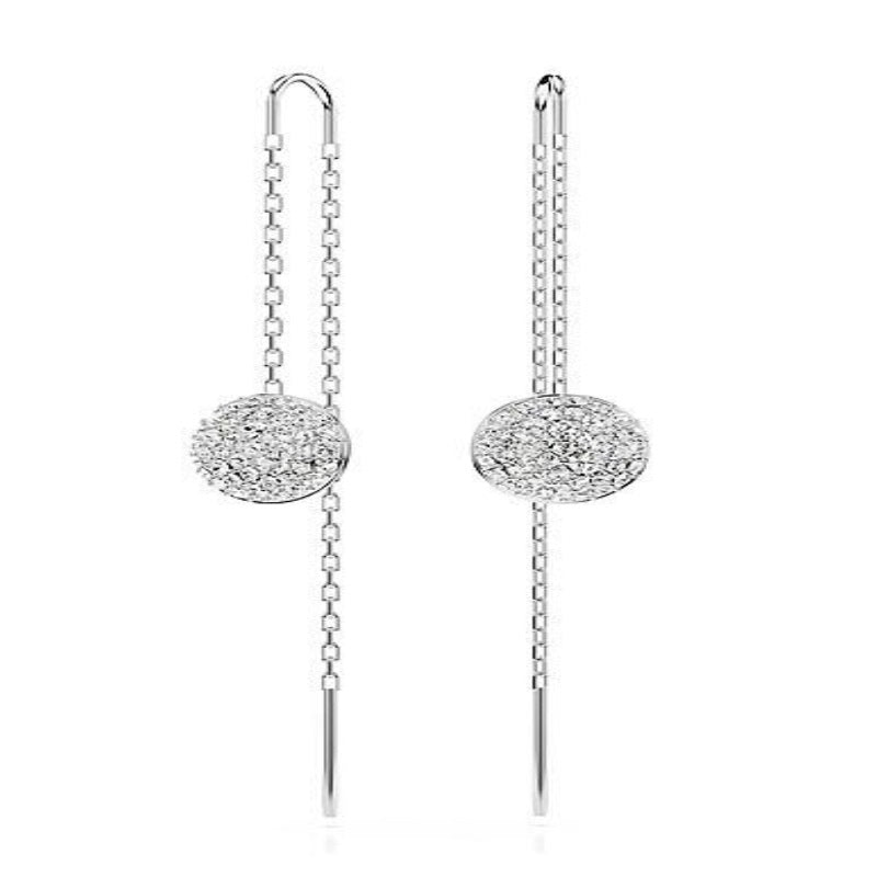 Swarovski Sublima drop earrings White, Rhodium plated 5683448