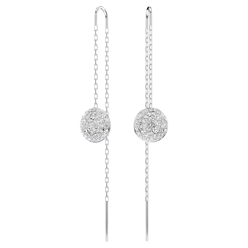 Swarovski Sublima drop earrings White, Rhodium plated 5683448