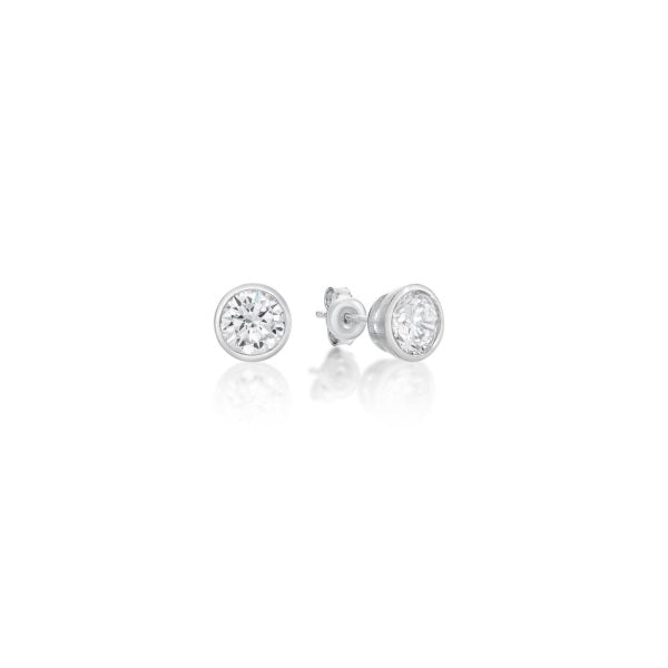 Parrys Jewellers April Birthstone Bezel Earrings