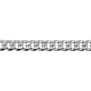 Parrys Jewellers Sterling Silver Diamond Cut Curb Chain 55cm