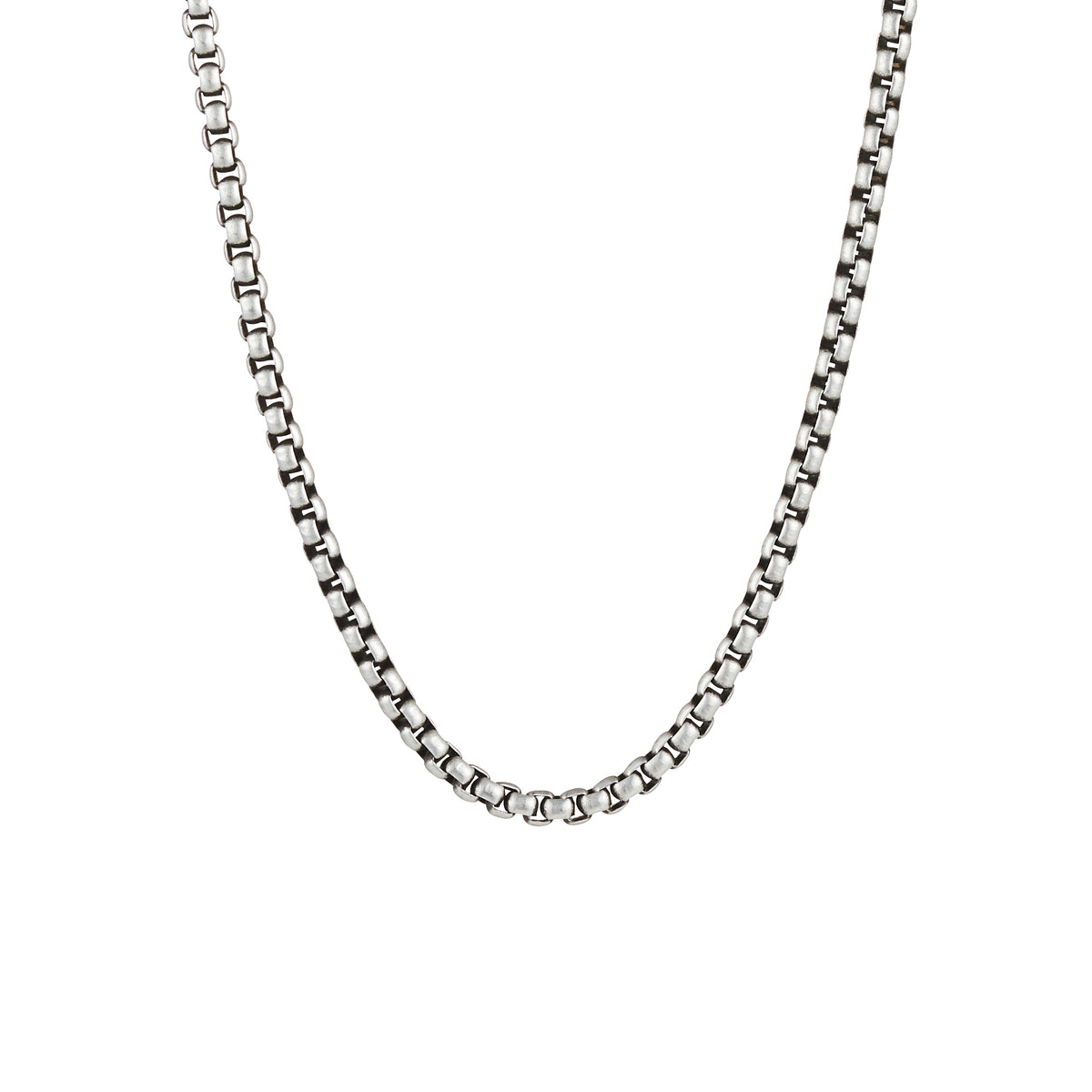 IP Antique Stainless Steel Neck Box Chain 50cm