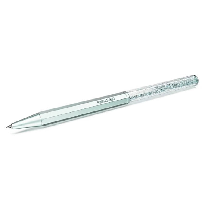 Swarovski Crystalline ballpoint pen Octagon shape, Blue, Light-blue lacquered 5669935