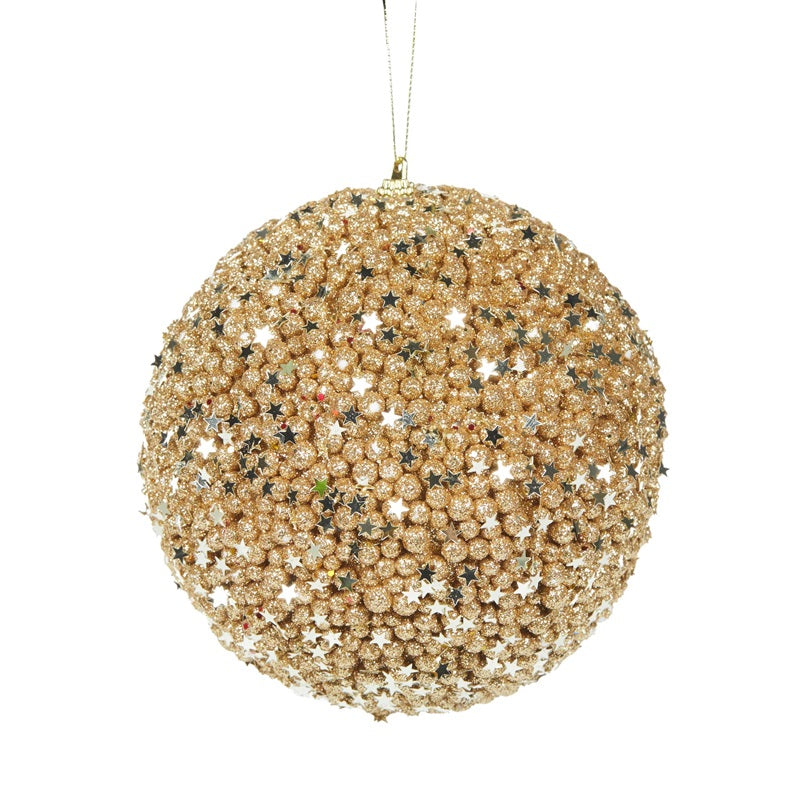 XL GOLD STARS BAUBLE